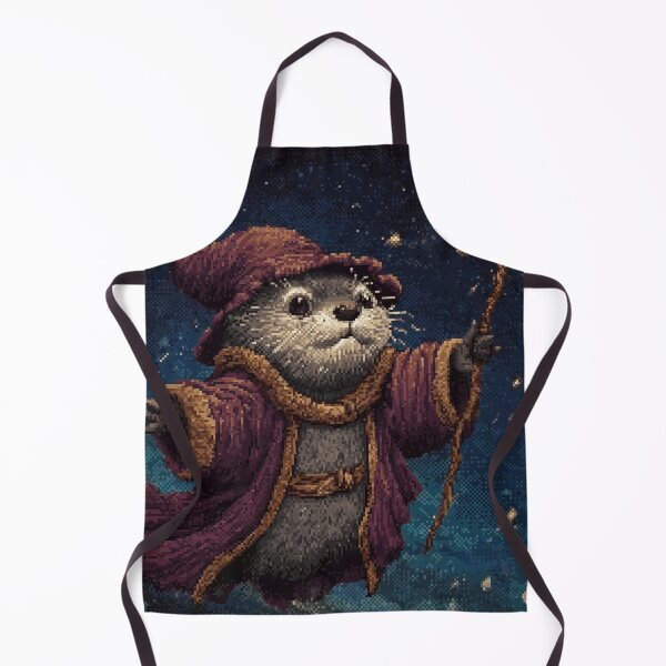 Item preview, Otter Wizard Pixel Art designed and sold by Kaos-Bit.