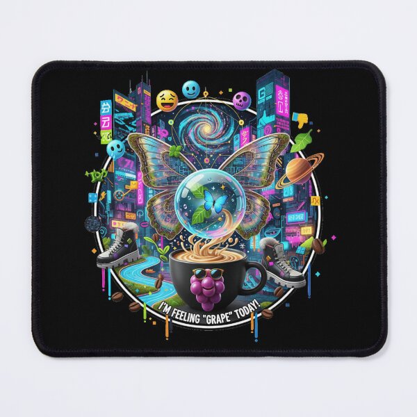 Item preview, I’m Feeling Grape: Vibrant Cyberpunk Surrealism Statement Art designed and sold by MartinxMarie.