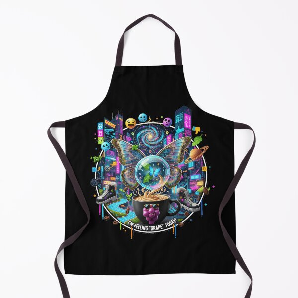 Item preview, I’m Feeling Grape: Vibrant Cyberpunk Surrealism Statement Art designed and sold by MartinxMarie.