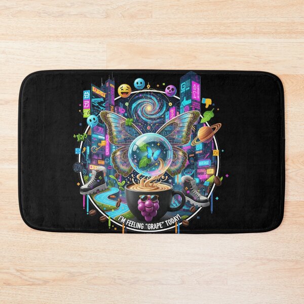 Item preview, I’m Feeling Grape: Vibrant Cyberpunk Surrealism Statement Art designed and sold by MartinxMarie.