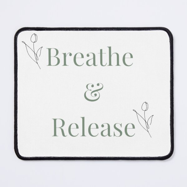 Item preview, Breathe & Release – Minimalist Sage Green Calm Quote designed and sold by ZEYCAT.