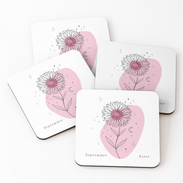Item preview, Minimalist Boho September Birth Flower Aster Line designed and sold by Oleksandrshopp.