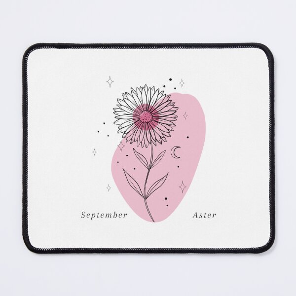 Item preview, Minimalist Boho September Birth Flower Aster Line designed and sold by Oleksandrshopp.