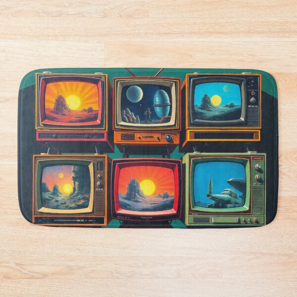 Item preview, Retro TV Stack Pop Art - Vintage Television Wall Hot designed and sold by Cine8.