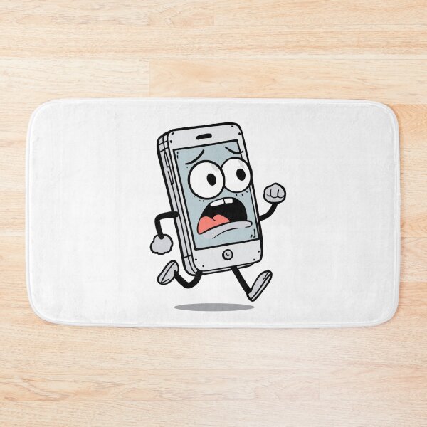 Item preview, Frantic Running Smartphone | Funny Panicked Tech Character Art designed and sold by SlomianyPisarz.