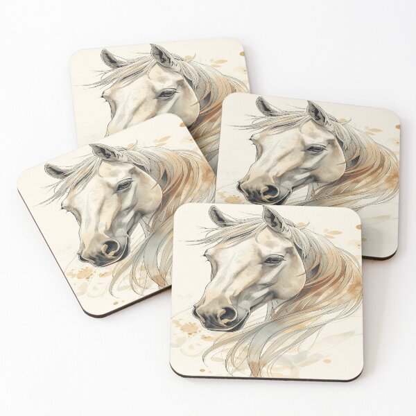 Item preview, Aesthetic Illustrated Horse with Flowing Lines designed and sold by mari0n980.