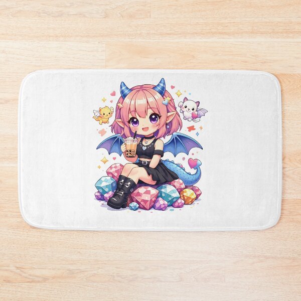 Item preview, Cute Demon Girl Bubble Tea Art designed and sold by Amr Siam.