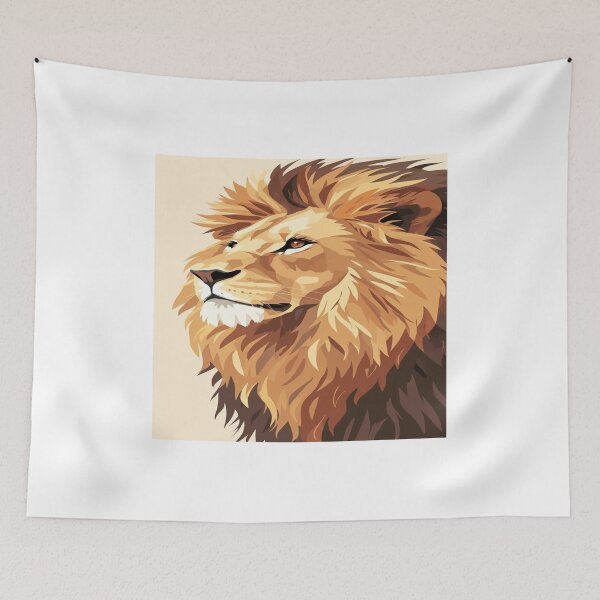 Item preview, Modern Illustrated Lion with Simplified Mane designed and sold by mari0n980.