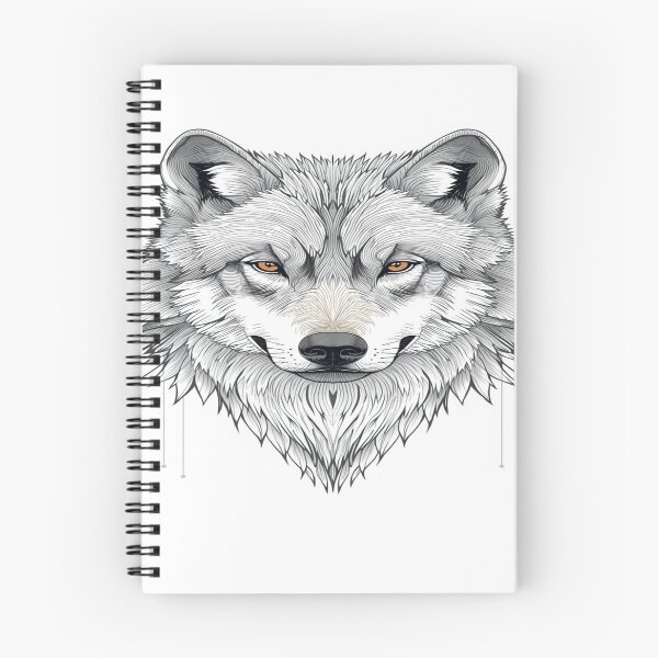 Item preview, Aesthetic Illustrated Wolf with Minimal Linework designed and sold by mari0n980.
