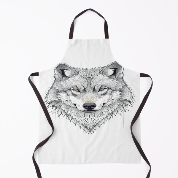 Item preview, Aesthetic Illustrated Wolf with Minimal Linework designed and sold by mari0n980.