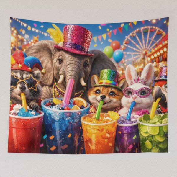 Item preview, Hilarious Animals Drinking from Large Cups with Straws designed and sold by M-Y-A-R-T-.