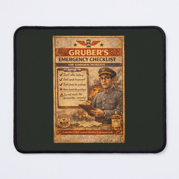 Item preview, Gruber’s Emergency Temporal Checklist designed and sold by TytherleyTees.
