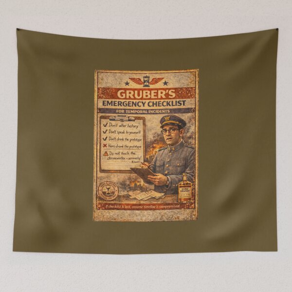 Item preview, Gruber’s Emergency Temporal Checklist designed and sold by TytherleyTees.