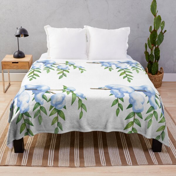 Item preview, Snowy Weeping Peashrub Leaves Watercolor designed and sold by Litely.