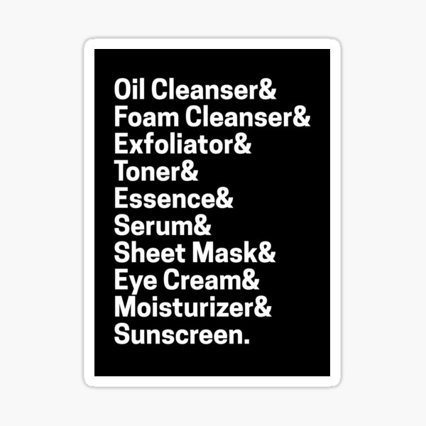 10 Step Korean Skincare Sticker