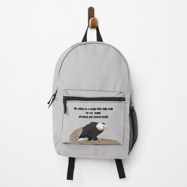 Item preview, Bald Eagle Daily Walk Meme – Funny Fitness Mental Health Quote Illustration designed and sold by digitalbitcraft.