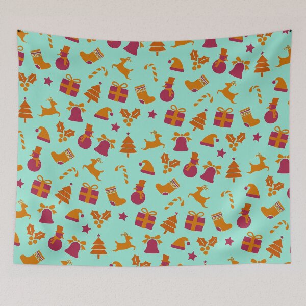 Item preview, Retro Candy Bells Happy Holiday Xmas Pattern    - Birthday Gifts designed and sold by RoyalStarsPatts.