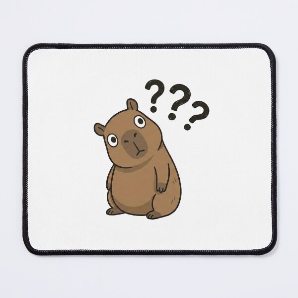 Item preview, Huh? Confused Capybara Doodle Cartoon designed and sold by ChillCapyStudio.