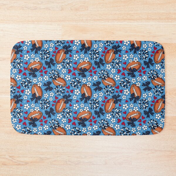 Item preview, Cheer Bows and Footballs Red Blue Navy designed and sold by KrisInStitches.
