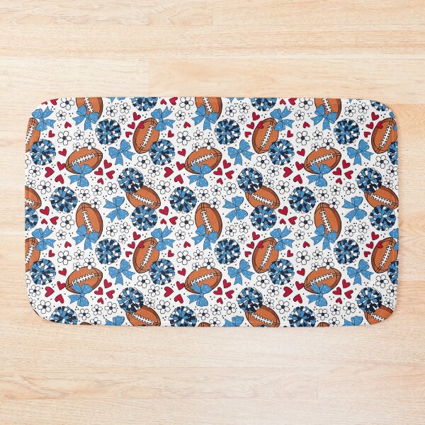 Item preview, Cheer Bows and Footballs Red Blue Navy designed and sold by KrisInStitches.