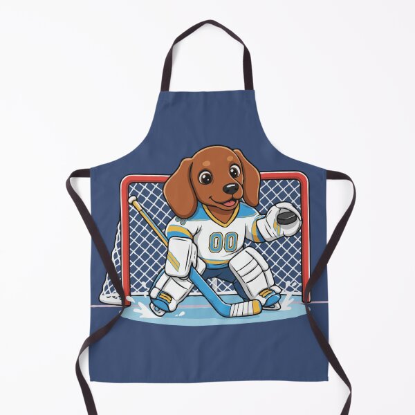 Item preview, Cute Dachshund Ice Hockey Goalie Puppy - Happy Winter Puppy designed and sold by The Real Life Symphony.