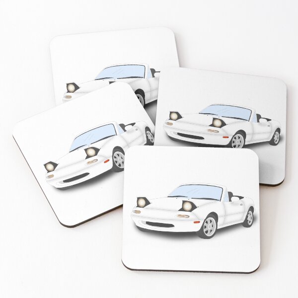 Item preview, White Mazda MX5 MK1 designed and sold by Cl03xoart.