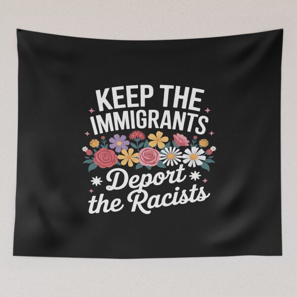 Item preview, Wildflower Keep The Immigrants Deport The Racists Immigrants designed and sold by Rackaam.