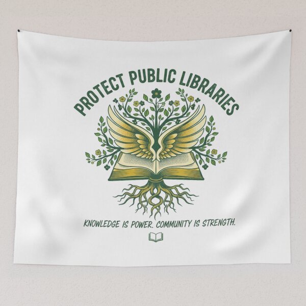Item preview, Protect Public Libraries Vintage Aesthetic Tee - Dark Academia Librarian Streetwear designed and sold by FitEnvy.