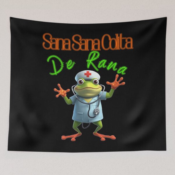 Item preview, Sana Sana Colita De Rana Funny Illustration designed and sold by StaticMood.