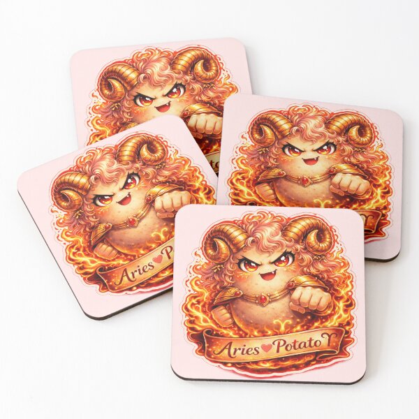 Item preview, Aries Potato – Fiery Kawaii Anime Warrior with Bold Energy designed and sold by GorilaStudio.