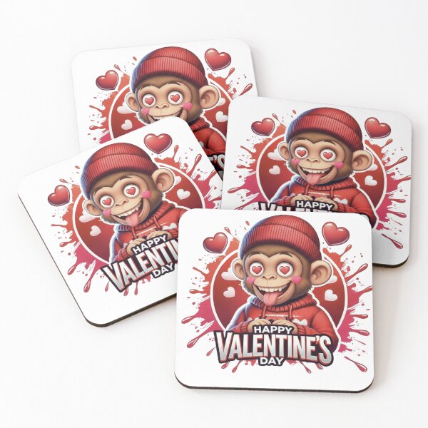 Item preview, Cute Monkey Valentine's Day Love Design designed and sold by rjjvstudio26.