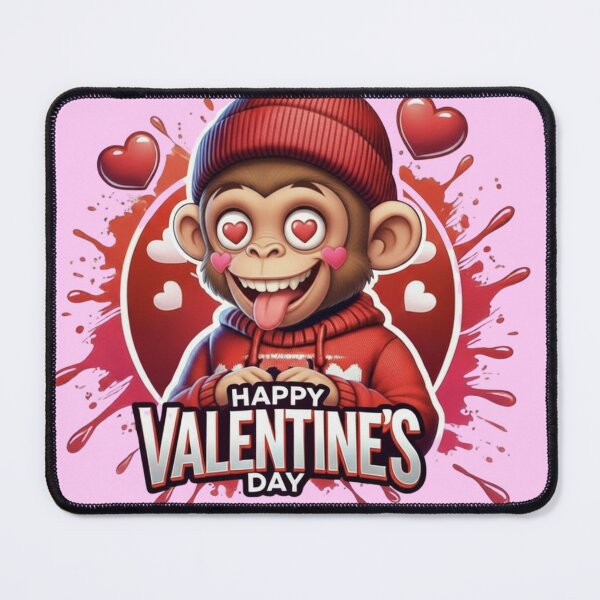 Item preview, Cute Monkey Valentine's Day Love Design designed and sold by rjjvstudio26.