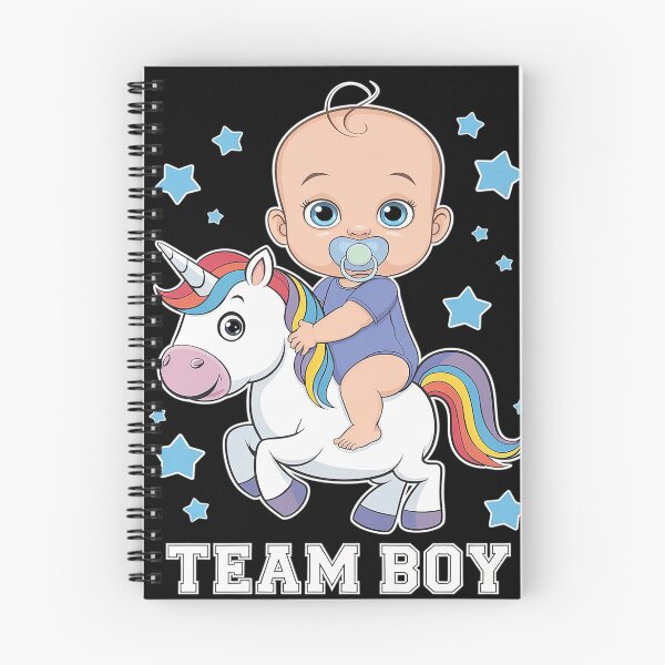 Artikelvorschau, Ankündigung der Gender-Reveal-Party für Team Junge: Baby-Einhorn entworfen und verkauft von InspiredFoul.