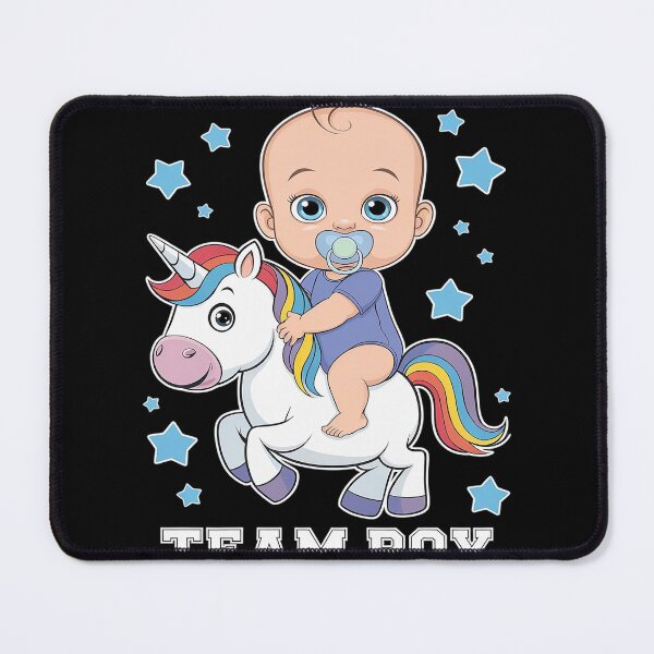 Artikelvorschau, Ankündigung der Gender-Reveal-Party für Team Junge: Baby-Einhorn entworfen und verkauft von InspiredFoul.
