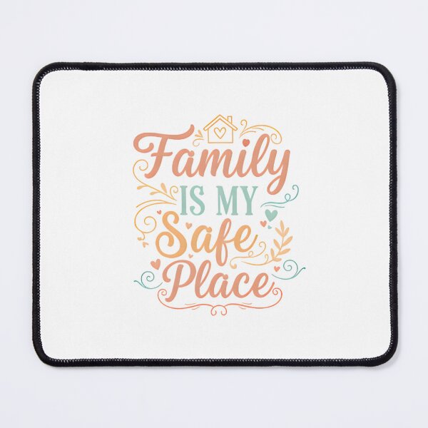 Item preview, Pastel Family Quote Typography Shirt - Safe Place Design designed and sold by YumeForge.
