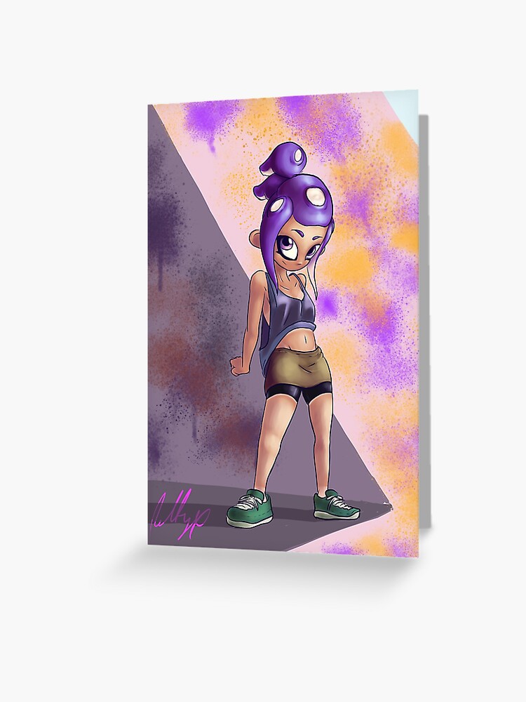 Tan Octoling Hairstyle Greeting Card