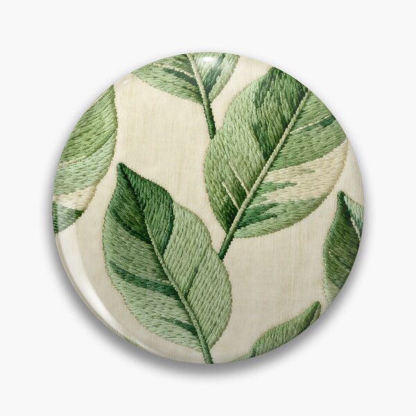 Item preview, A Embroidered Green Leaves Fabric Texture. designed and sold by Boundless PixelForge.
