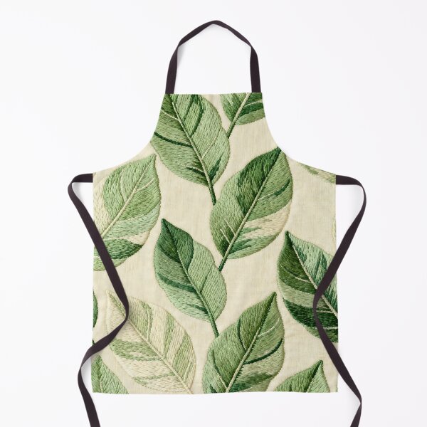 Item preview, A Embroidered Green Leaves Fabric Texture. designed and sold by Boundless PixelForge.