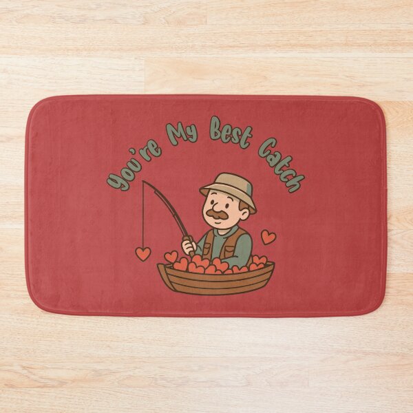 Item preview, You’re My Best Catch – Funny Fishing Valentine Fisherman Hearts designed and sold by FatCatCD.