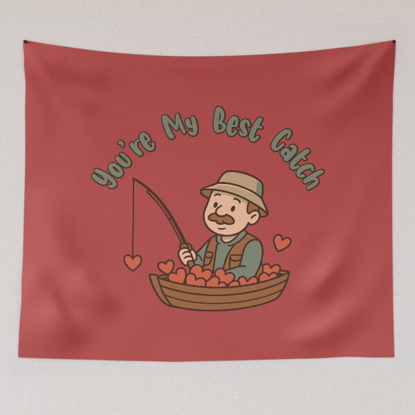 Item preview, You’re My Best Catch – Funny Fishing Valentine Fisherman Hearts designed and sold by FatCatCD.