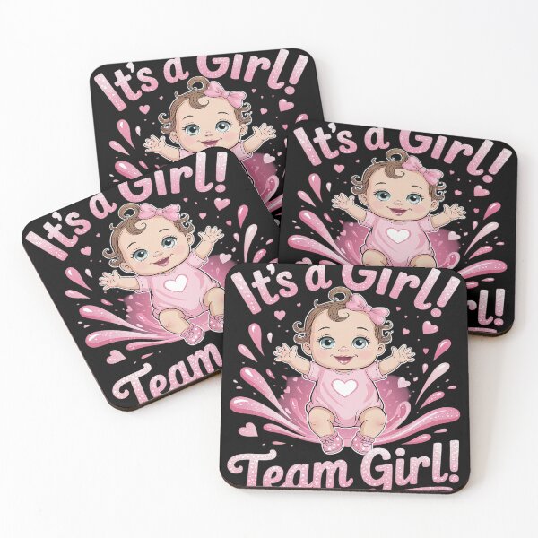 Item preview, Team Girl Baby Announcement Gender Reveal Party  designed and sold by InspiredFoul.