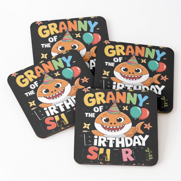 Item preview, Granny Birthday Kids Shark Party Matching Family  designed and sold by FadeOfThrone.