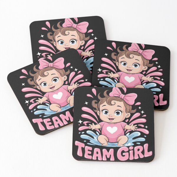 Item preview, Team Girl Baby Announcement Gender Reveal Party 1  designed and sold by InspiredFoul.