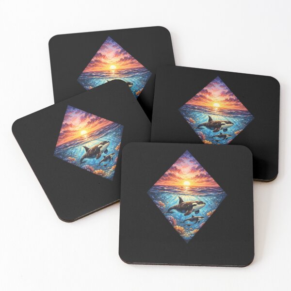 Item preview, Orca Sunset Artwork designed and sold by Planetporridge.