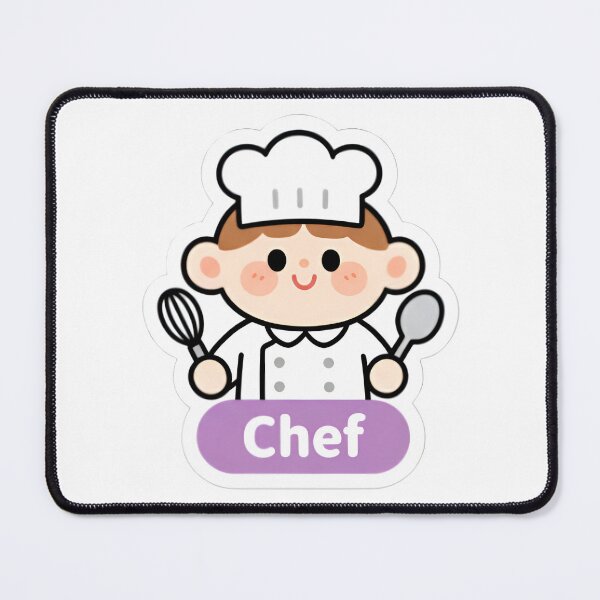 Item preview, Cute Kawaii Chef Cooking Illustration designed and sold by Bright Vibe Designs.