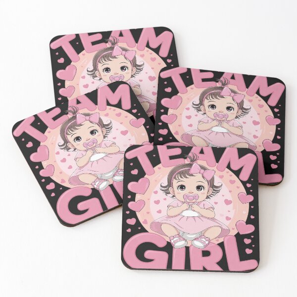 Item preview, Team Girl Baby Announcement Gender Reveal Party Team Pink  designed and sold by InspiredFoul.