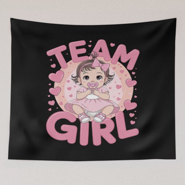 Item preview, Team Girl Baby Announcement Gender Reveal Party Team Pink  designed and sold by InspiredFoul.