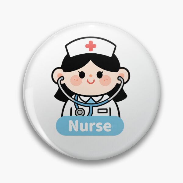 Artikelvorschau, Niedliche, lächelnde Krankenschwester – Cartoon-Illustration entworfen und verkauft von Bright Vibe Designs.