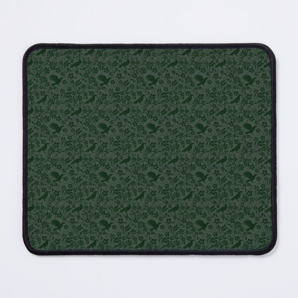Item preview, Raven Silhouette Seamless Pattern – Monochrome Crow & Floral Green Design designed and sold by WildLakePatterns.