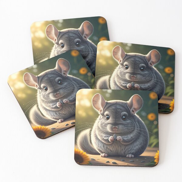 Artikelvorschau, „Flauschniveau: Chinchilla“ entworfen und verkauft von PawPrintedArt.